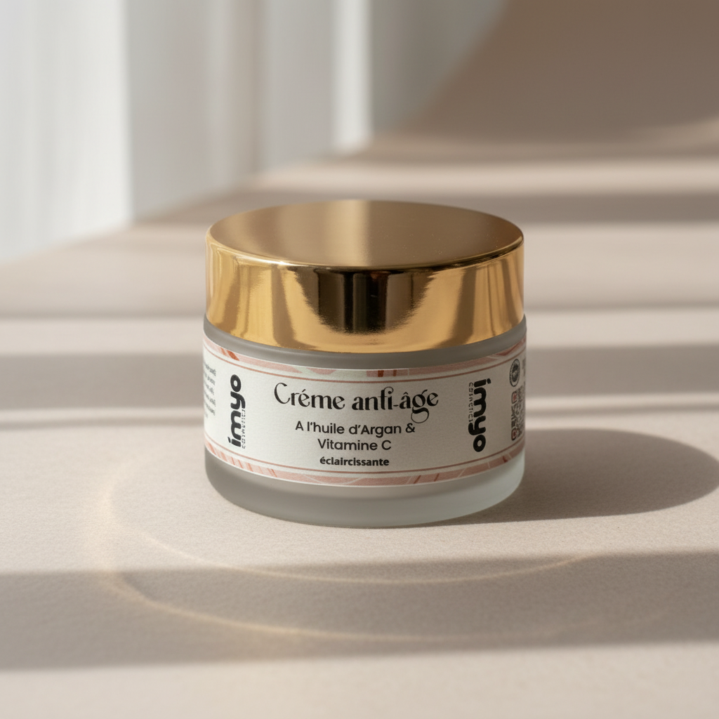 كريم مكافحة الشيخوخة بزيت الأركان وفيتامين C / Crème Anti-Âge à l’Huile d’Argan & Vitamine C
