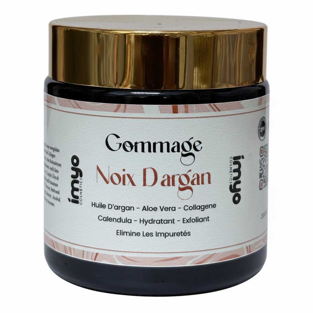 مقشر بزيت الأركان والألوفيرا والكولاجين – Gommage Noix d’Argan Hydratant & Exfoliant