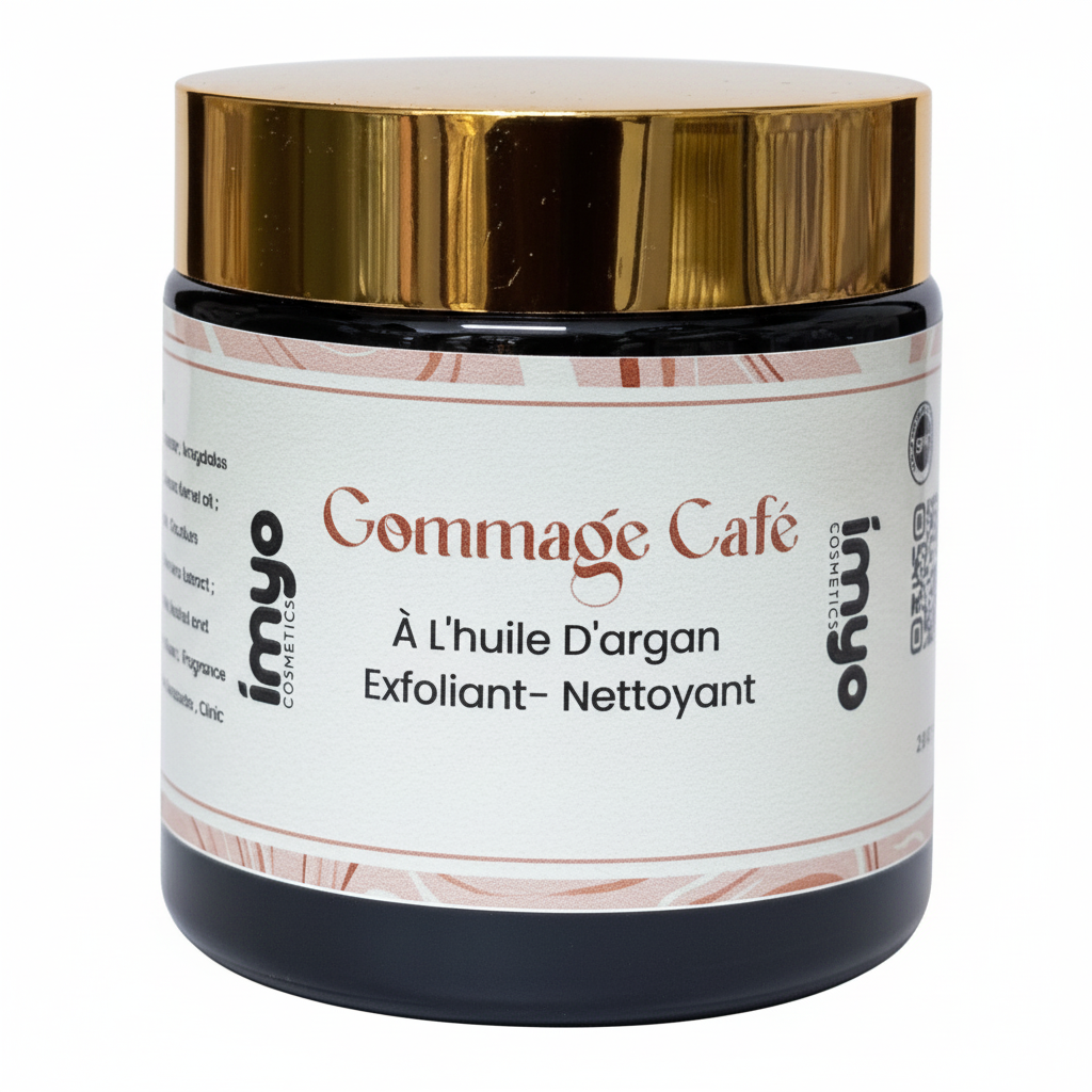 مقشر القهوة بزيت الأركان – Gommage Café à l’Huile d’Argan Exfoliant & Nettoyant