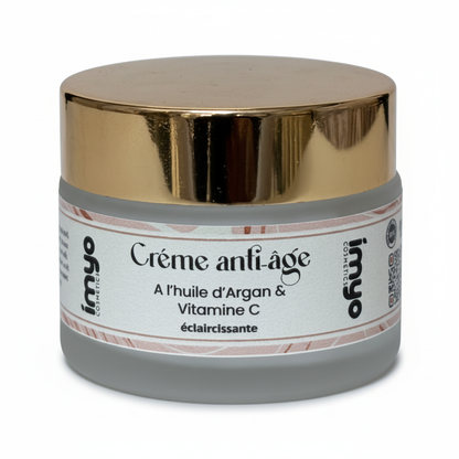 كريم مكافحة الشيخوخة بزيت الأركان وفيتامين C / Crème Anti-Âge à l’Huile d’Argan & Vitamine C